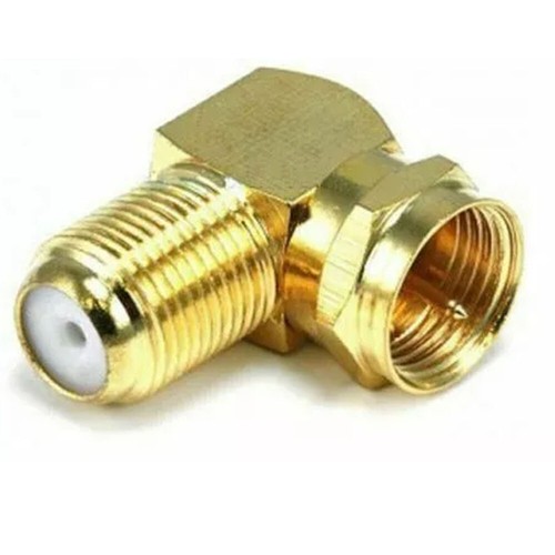 20/40PC 90° Right Angle Gold Plated F RG59 RG6U Coaxial Coax Connector Adapters - Picture 5 of 17