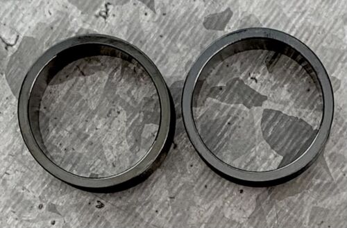 PAAR dicke Stahl Sattel Tunnel Double Flare Plugs Ohrschmuck Messgeräte Körperschmuck - Bild 17 von 17