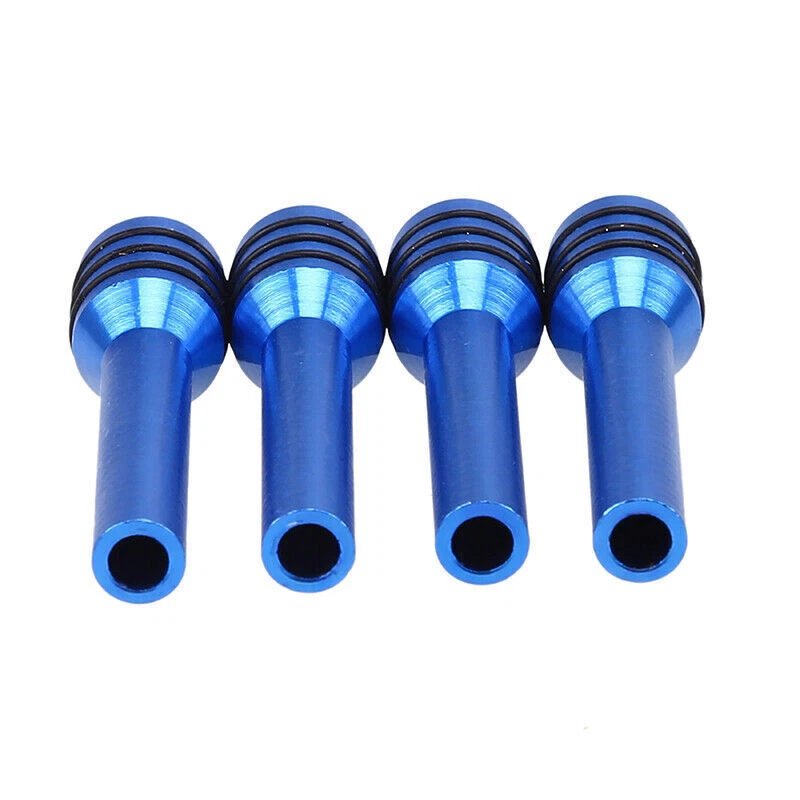 4 Blue Aluminum Interior Door Locking Lock Knobs Pull Pins for Car Truck HotRod - Imagem 3 de 4