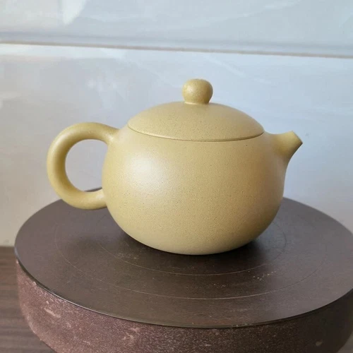 220ml Xishi Pot Real Yixing Zisha Green Clay Marked Tea Pot Handmade On Sales - Picture 9 of 17