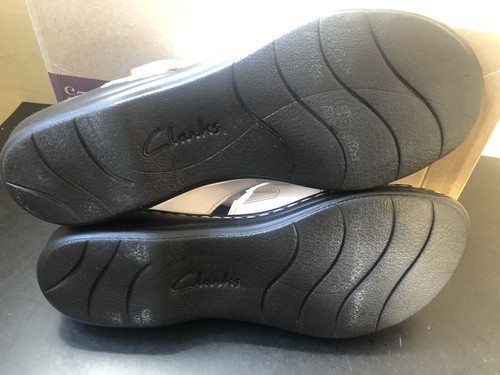 Clarks Leisa Higley Slide Sandals Women’s White Leather Comfort Shoes Size 11 NW - Picture 5 of 7