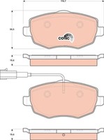 Trw GDB1707 Bremsbelagsatz, Scheibenbremse For Lancia