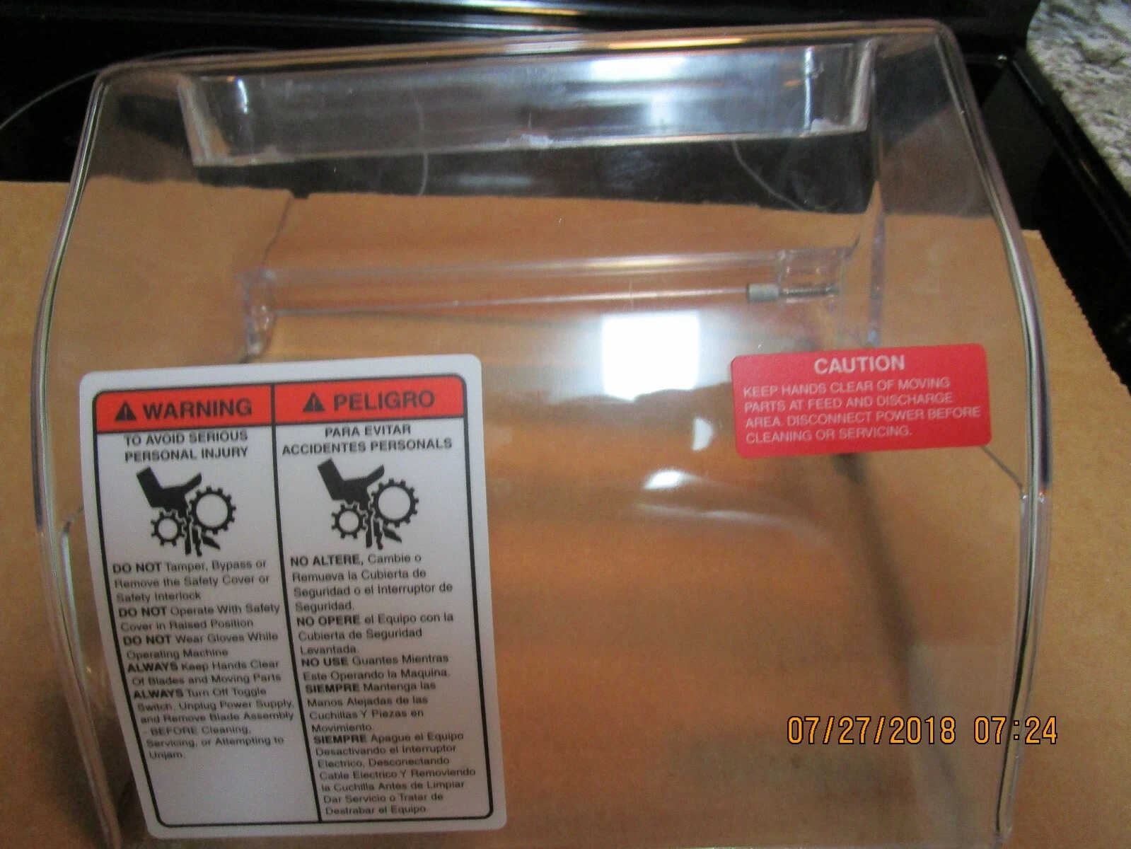 BERKEL TENDERIZER SAFTY COVER FITS MODELS 703,704,705,705S OEM# 01-409234-00020