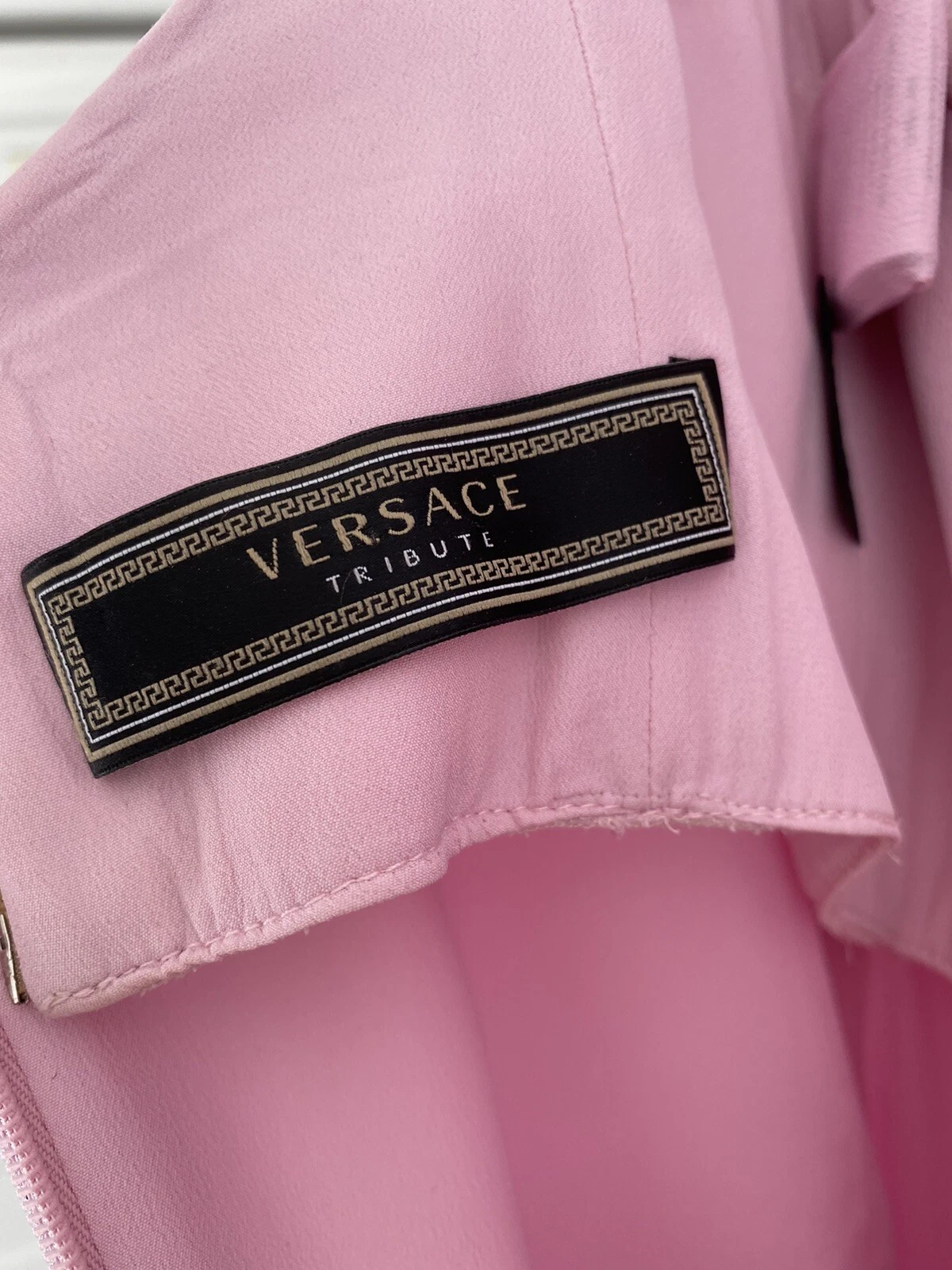 Abito couture rosa Versace taglia UK 10 indossato una volta