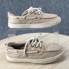 Sperry Shoes Youth 3 M Sea Ketch Sneakers Beige Canvas Lace Up Casual SCK264907