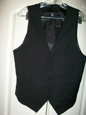 H M waistcoat Size 38R EUR48 "Black" 5 button. Near perfect. Ships FREE