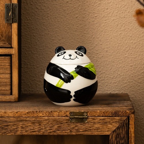 Moisture-proof Panda Tea Jar Cartoon Pattern Seasoning Storage Tank Souvenir
