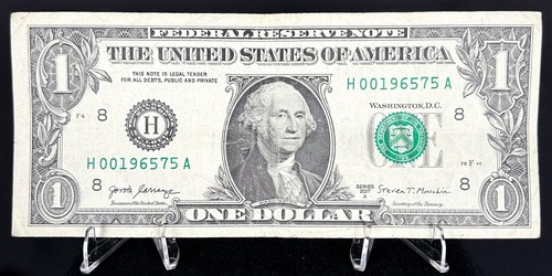 1965 July 5th Birthday Anniversary Note Fancy Serial Number Dollar $1 - Picture 2 of 3