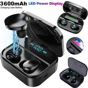 3500mAh Bluetooth 5.0 KopfhÃ¶rer LED Unsichtbar In-Ear
