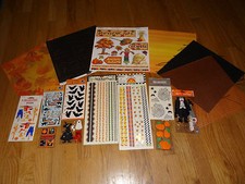 Halloween Scrapbooking Kit 1 Paper Stickers embellishments fall Autumn