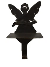 Hand Made Formed Sheet Metal Vintage Christmas Angel Stocking Hanger