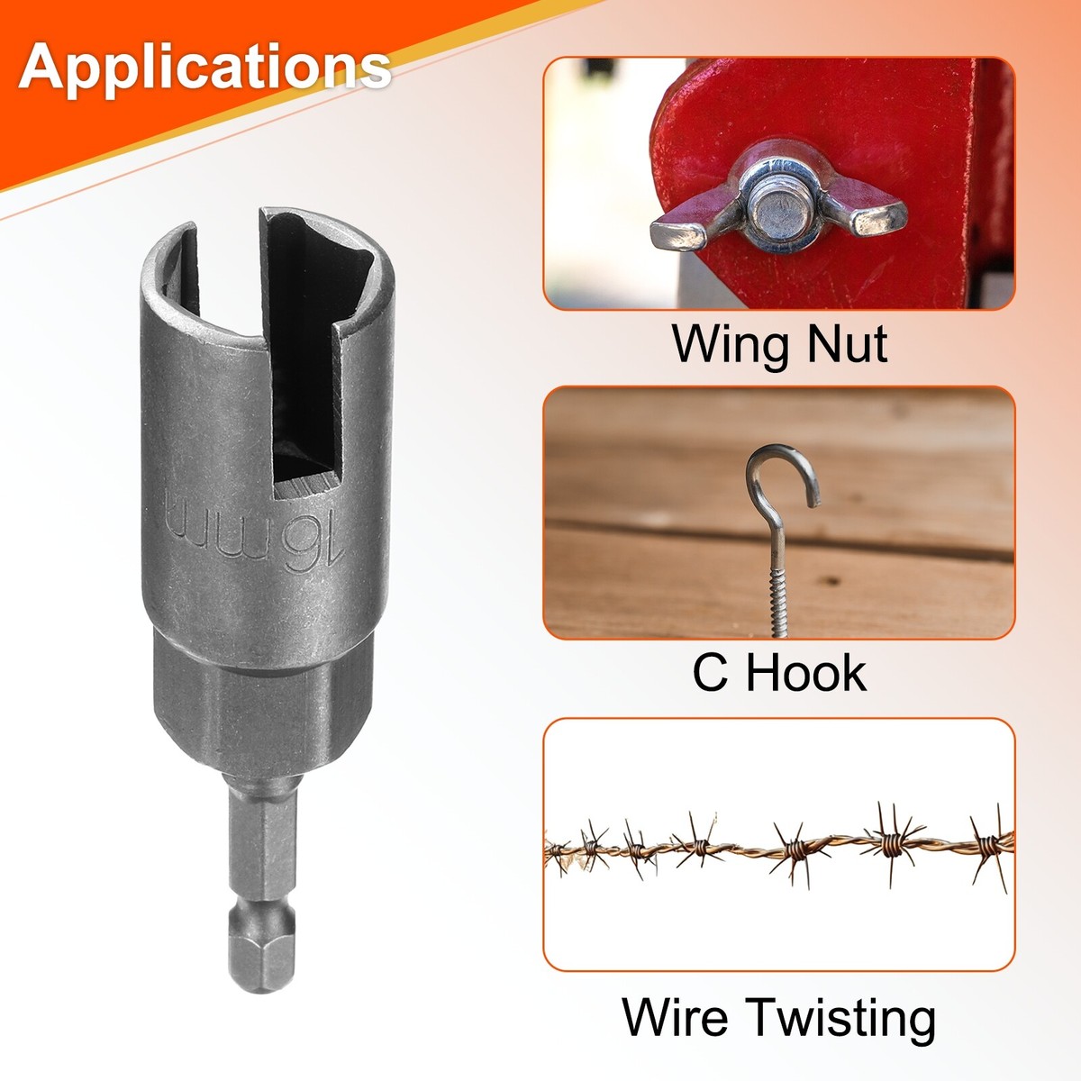 Wing Nut Drivers 16mm Metric Socket 1/4