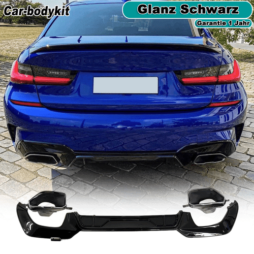 Per BMW G20 M330i con pacchetto M 2019-20 diffusore terminali di scarico posteriori diffusore posteriore - Foto 1 di 8