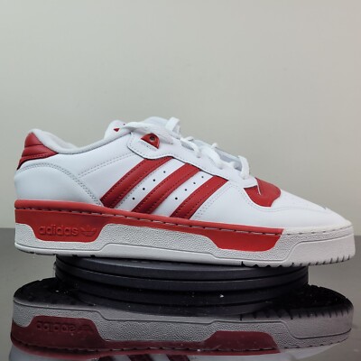 Adidas Originals Rivalry Low Athletic Shoes White Red GZ9793 Men's Sz 10