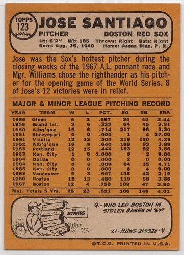 1968 Topps Baseball (1-300) Set Break EX - EX-MT U-Pick from Drop Down List - Picture 152 of 448