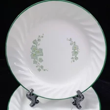 (4)Corelle Impressions "CALLAWAY" Salad Plates, 7-1/4" Green Ivy, MINT!
