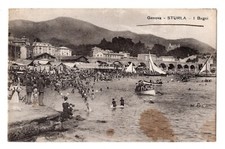 C002604  GENOVA   STURLA   I  BAGNI    ANIMATA  BARCA  vg   1922