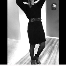 Gap Wool Blend Black Sweater Dress