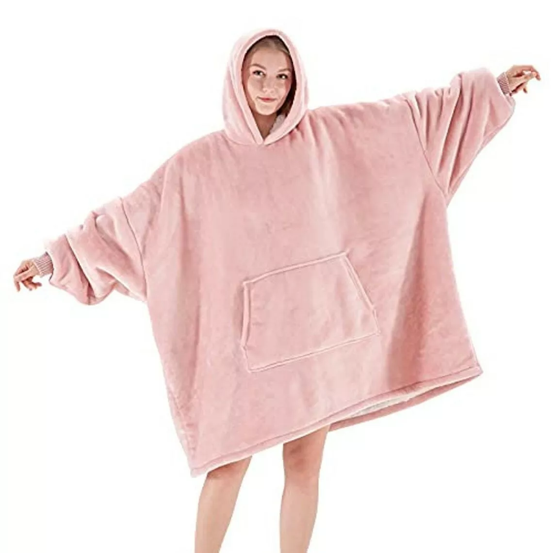 Pink hoodie blanket sales