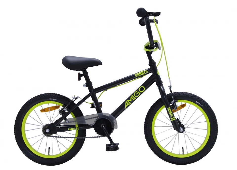16 Zoll Kinderfahrrad Jungenfahrrad Kinder Kinderrad Bike Fahrrad BMX Gelb - Bild 2 von 4
