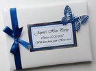 Butterly hen party guest book, royal blue hen party guest book, hen party album