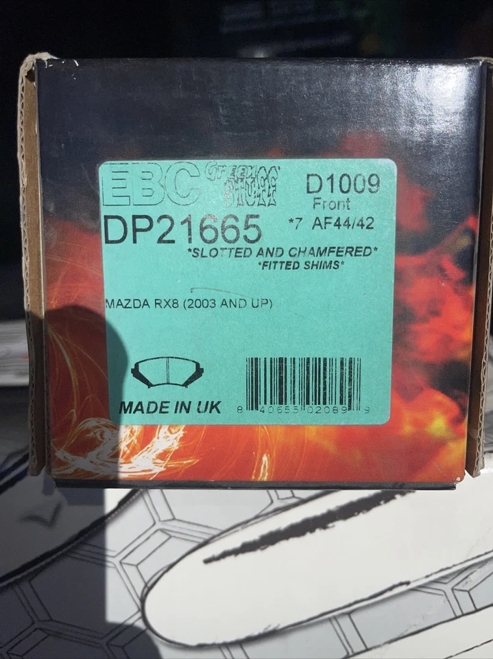 For Mazda RX-8 04-11 EBC DP21665 Greenstuff 2000 Series Sport Front Brake Pads - Image 2 of 2
