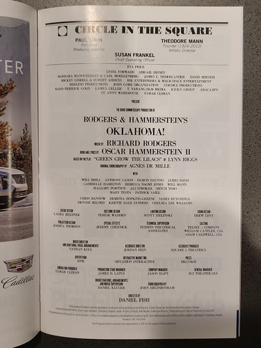 Oklahoma Mar 2019! Gafas de Broadway Playbill CIRCLE IN THE SQUARE THEATRE NYC Will - Imagen 3 de 6