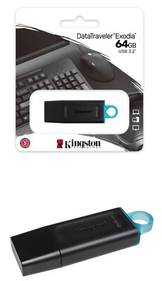Pendrive Flash Drive USB Kingston DataTraveler Exodia DTX 64GB USB 3.2 Hellblau