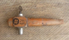 Vintage Berarducci Bros Wooden Barrel / Keg  Locking Bung / Spigot / Tap w/Key