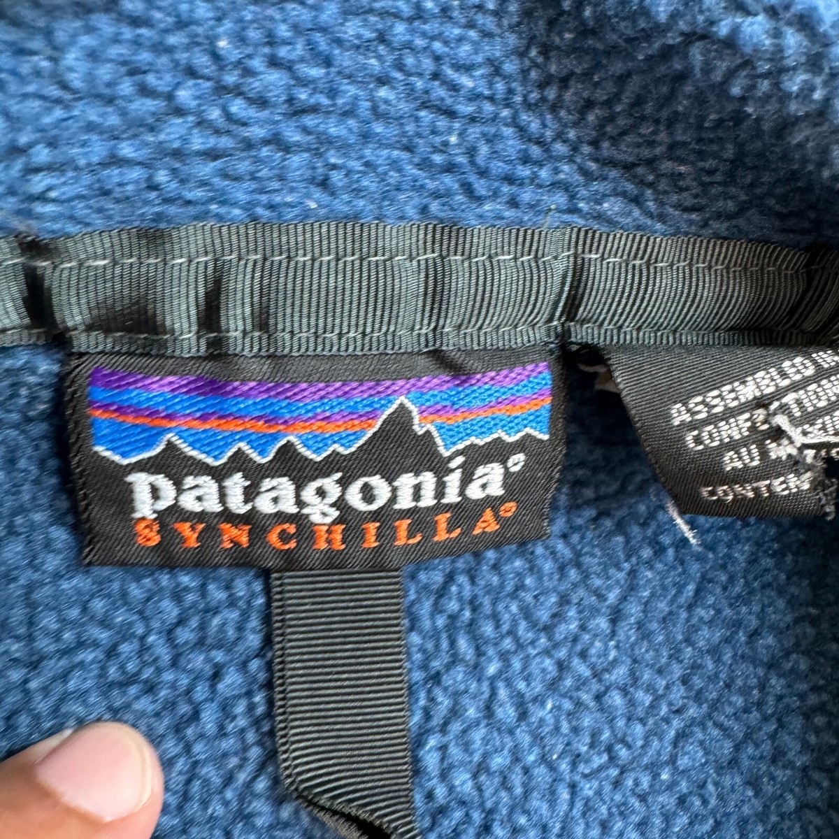 VINTAGE 90'S PATAGONIA Synchilla Green & Blue Fleece VINTAGE 90'S PATAGONIA Synchilla Green & Blue Fleece