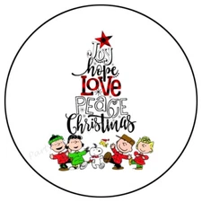 JOY HOPE LOVE PEACE CHRISTMAS ENVELOPE SEALS LABELS STICKERS PARTY FAVORS