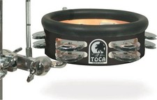 Toca Jingle-Hit Tambourine With Mount 6 Black