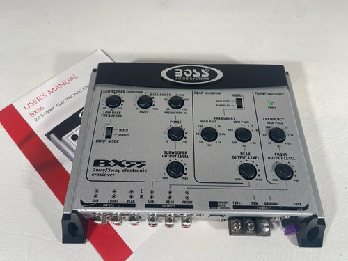 Boss Audio System BX55 2way/3way Electronic Crossover - Silver - Clean - Works