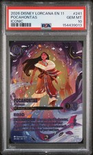 2026 DISNEY LORCANA EN 11-WINTERSPELL ICONIC POCAHONTAS - PEACEKEEPER PSA 10