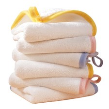 6 PCS 10x10 Inch White Hypoallergenic Gentle Microfiber Baby Washcloths Bath