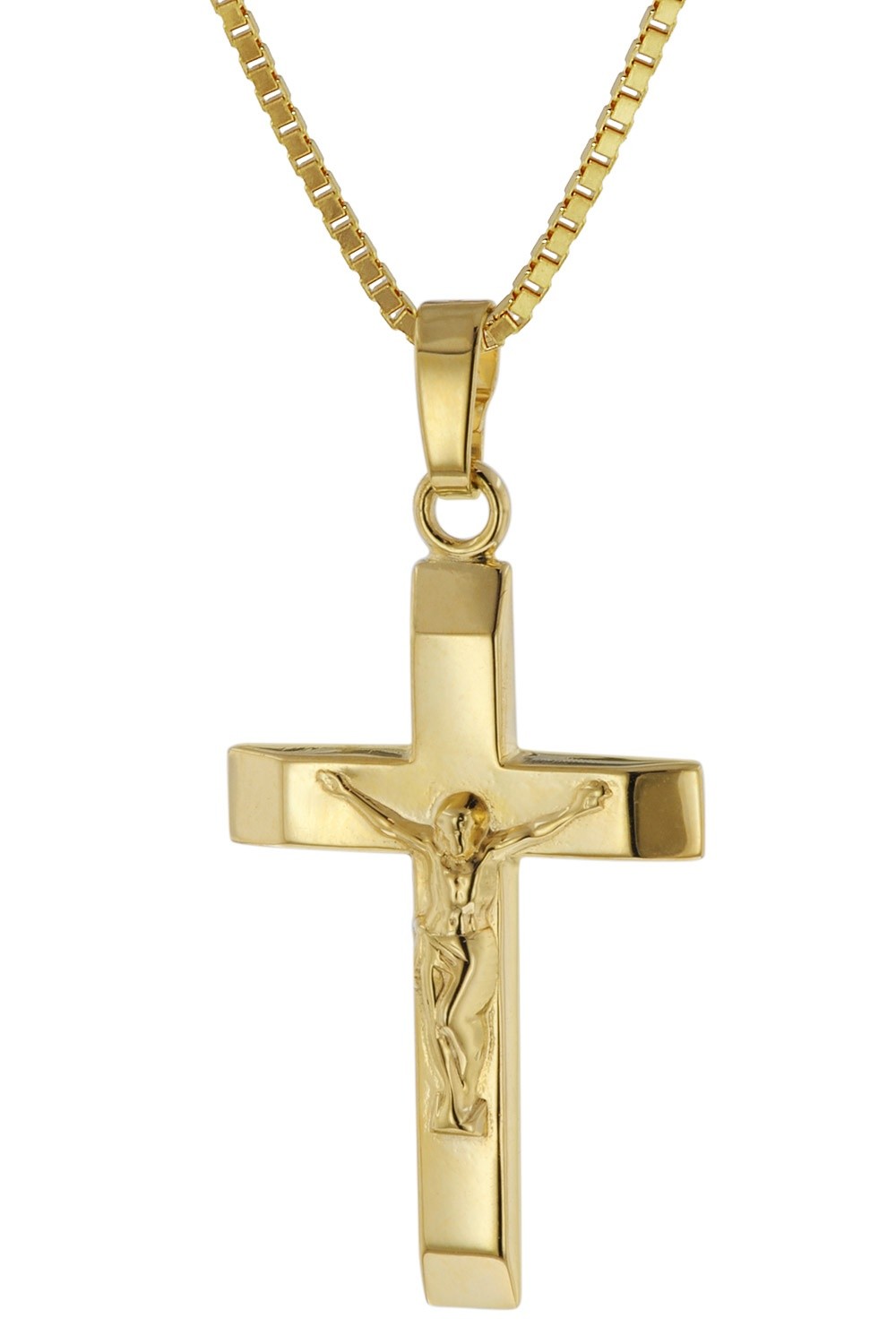 TRENDOR Schmuck Kruzifix-Anhnger 22 333 mit goldplattierter Halskette 3 39890₽