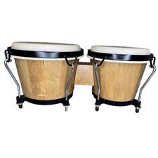 CP Latin Percussion Bongo Drums 6" and 7" Siam Oak Rawhide Heads Natural Finish