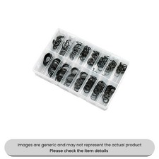 Circlips Pins Clips & Rivets Internal & External Assorted Box 280pcs