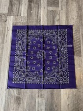 Vintage Royal Purple 21  Bandana, 1980s Western Hav-A-Hank Handkerchief New
