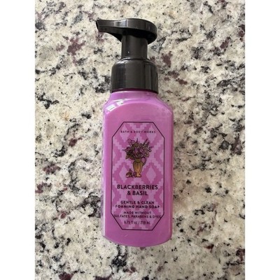 5 X Bath Body Works BLACKBERRIES & BASIL Gentle Foaming Soap 8.75 fl oz
