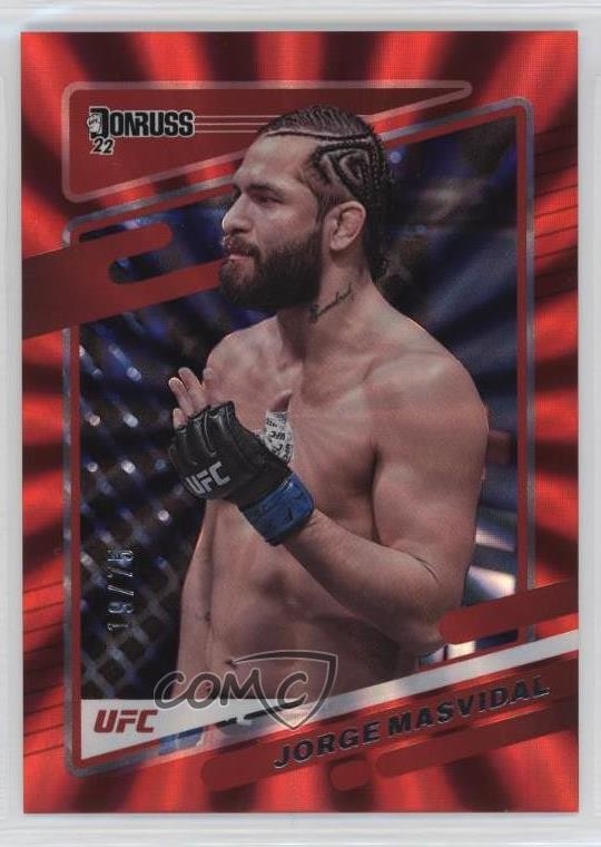 2022 Donruss UFC Holo Red Laser 19/75 Jorge Masvidal #22