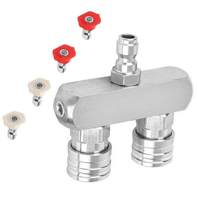 #ad 5000PSI Dual Pressure Washer Nozzle 1 4 inch Quick Connector With 4* Spray Tips $26.67