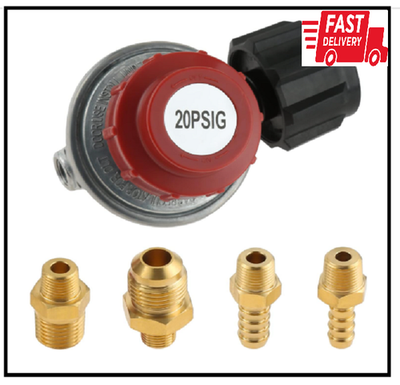 #ad 0 20 PSI Adjustable High Pressure Propane Regulator Valve Kit Qcc1 Type1 Regula $20.15