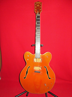 Gretsch 1965 Orange 6120 Nashville Thinline Hollow Body & Ebony Neck