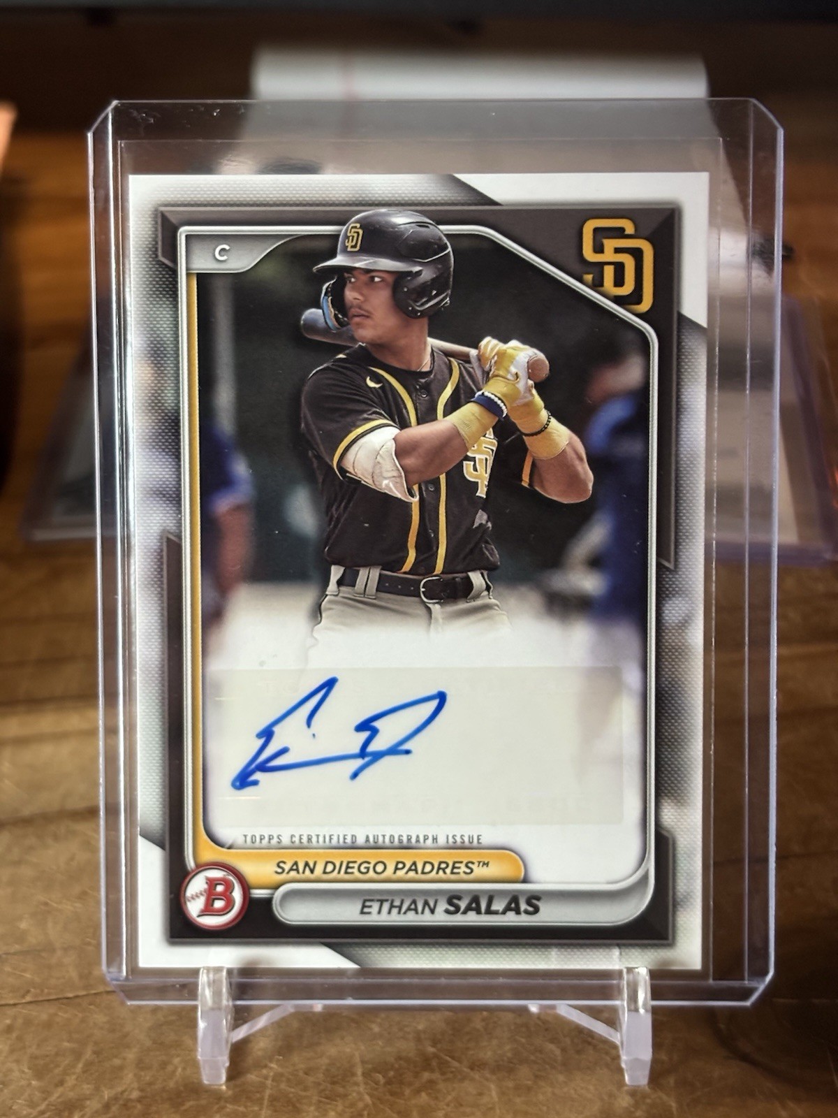2024 Bowman Ethan Salas Paper Prospect Auto #PPRA-ES San Diego Padres