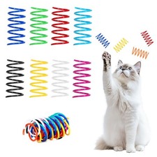 80 Pack 8 Colors Cat Spring Toys for Indoor Cats, Interactive Coil Springs Sp...