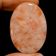 100 Natural Sunstone Oval Shape Cabochon Loose Gemstone 36 Ct 33X23X5mm GC42463