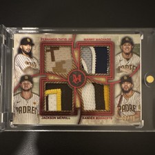 Topps Museum Collection Quad Relics Ruby Tatis/Machado/Merrill/Bogaerts /10