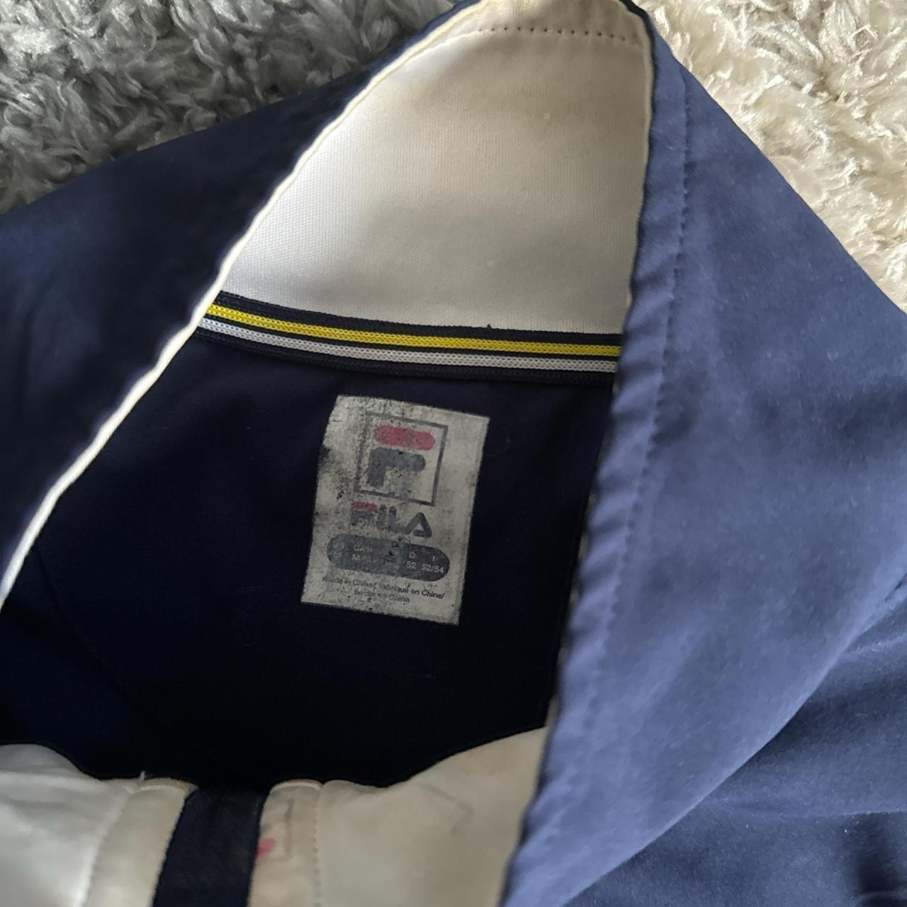 Giacca da pista vintage fila zip blu taglia media