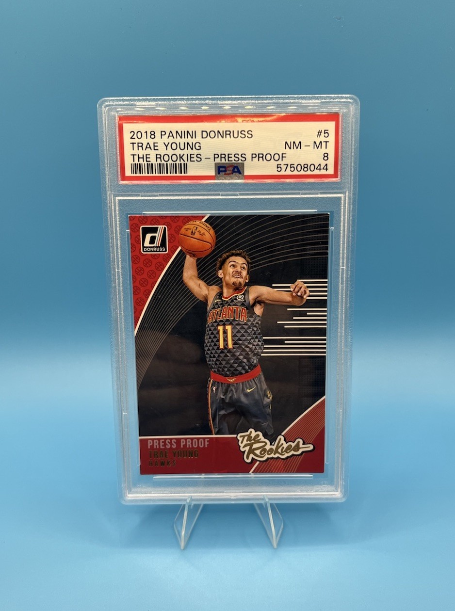 2018 Panini Donruss - Trae Young - PSA 8 - The Rookies Press Proof #5